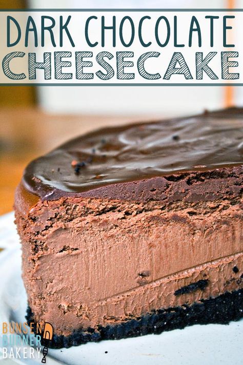 Keto Chocolate Cheesecake, Dark Chocolate Cheesecake, Chocolate Graham Cracker Crust, Creamy Chocolate Cheesecake, Homemade Graham Cracker Crust, Bunsen Burner, Chocolate Cheesecake Recipes, Chocolate Crust, Low Carb Cheesecake