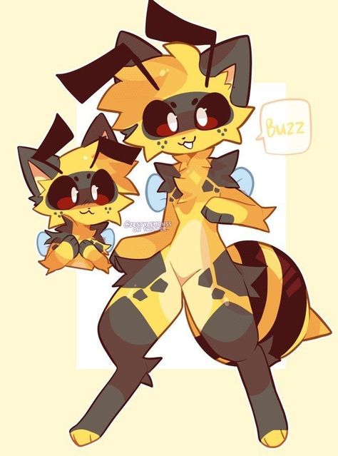 Bee Drawing, Palette Art, Kaiju Art, Bee Art, Cute Doodle Art, Cute Art Styles, Warrior Cats, Cute Animal Drawings, Cartoon Art Styles