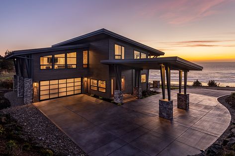 Capri Architecture, Oregon Beach House, California Contemporary, Ocean Home, Parisian Bistro, French Oak Flooring, Future Buildings, Forces Of Nature, French Style Homes