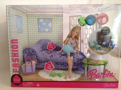 Bratz Funky Fashion Furniture, Barbie Fashion Fever Furniture, Barbie Sofa, Barbie Doll Furniture, 2005 Barbie, Fashion Fever Barbie, Barbie Doll Houses, Screen Divider, Barbie Playsets