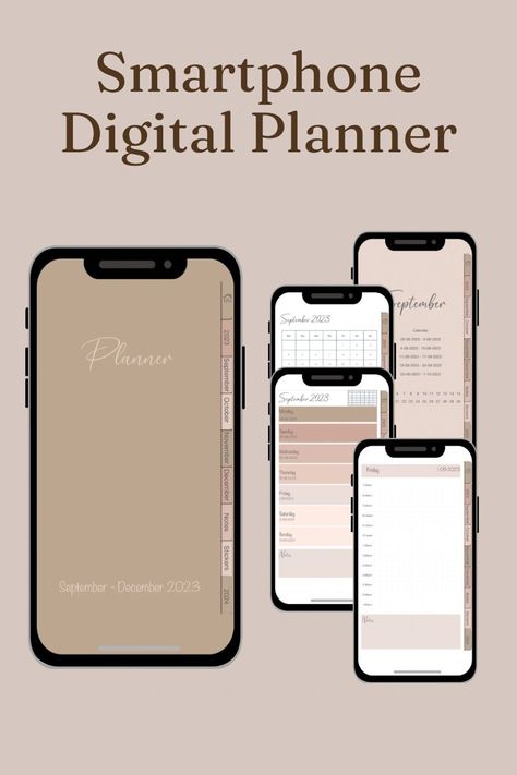 Smartphone Digital Planner | Sept - Dec 2023 plannerpagesideas #plannerpageideas #yearplanner🌴. Digital Planner Ideas, Phone Planner, Digital Phone, Notes Planner, Printable Coloring Sheets, Planner Ideas, Digital Planners, Yearly Planner, Good Notes