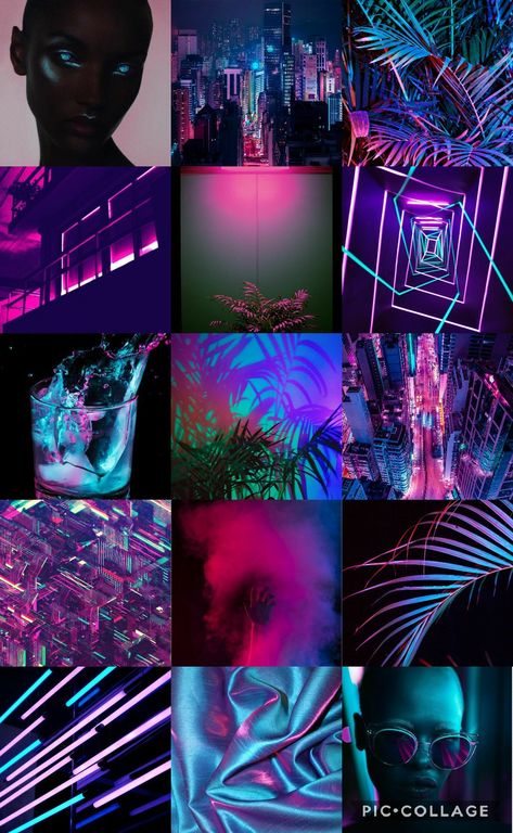 Vaporwave Instagram Feed, Neon Instagram Feed, Neon Noir, Instagram Feed Ideas Posts, Colorful Aesthetic, Age Of Aquarius, Branding Mood Board, Photo Site, Neon Aesthetic