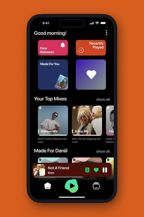 Spotify Redesign, Kim Sejeong, Interactive Design, Ui Design, Home Page, Drake, It Works, User Interface Design