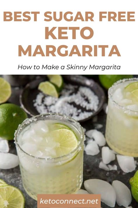 Sugar Free Margarita Recipe, Low Carb Margarita Recipe, Keto Margarita, Low Carb Alcoholic Drinks, Sugar Free Margarita, Sweet Drinks Recipes, Flavored Margaritas, Low Carb Cocktails, Margarita On The Rocks