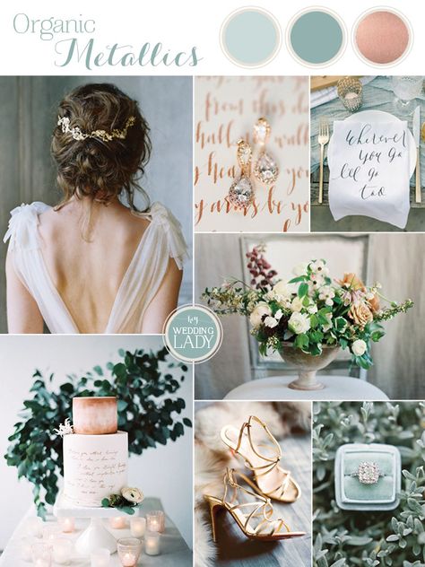 Organic Meets Metallic in Sage and Rose Gold | http://heyweddinglady.com/organic-meets-metallic-sage-rose-gold/ Metallic Palette, Palette Winter, Palette Summer, Organic Photography, Gold Wedding Colors, Metallic Wedding, Sage Wedding, Palette Ideas, Wedding Color Inspiration