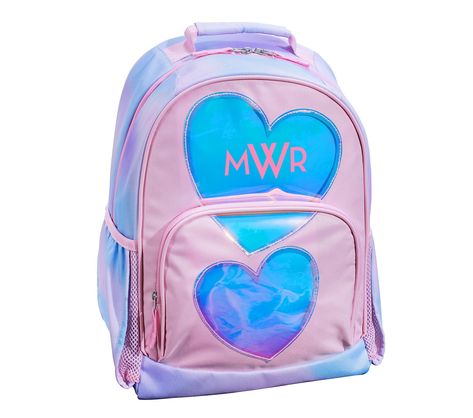 Mackenzie Iridescent Hearts Backpacks Insulated Lunch Box, Small Backpack, Consumer Products, Dishwasher Racks, Kids Backpacks, Pottery Barn Kids, Cool Things To Make, Pottery Barn, Shoulder Straps