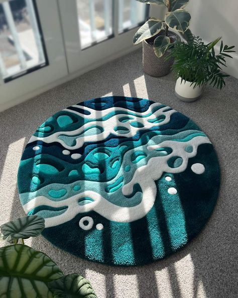 Jellyfish Rug, Diy Moss, Ocean Rug, Funky Rugs, Rug Inspiration, Dream Room Inspiration, Cute Room Decor, Dream House Decor, Cool Rugs