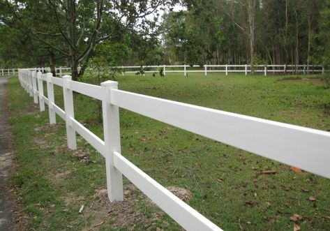 Rural fencing is available! Non toxic horse fencing comes in two, three & four rail styles. DreamFencing's smooth surface discourages horses from chewing, Pvc Fencing, Cedar Fence Posts, Corrugated Metal Fence, Horse Paddock, Pvc Fence, Split Rail Fence, Horse Fencing, Rail Fence, Electric Fence