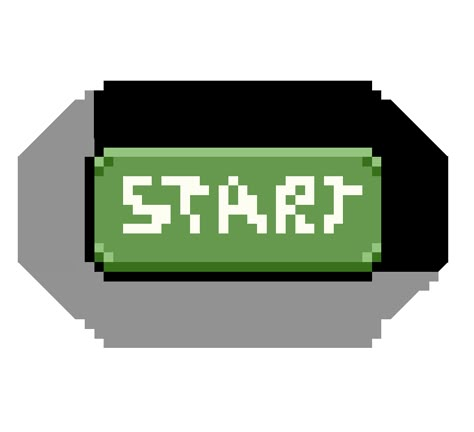 made this myself since i couldn’t find one smh Pixel Start Button, Button Game, Start Button, Pixel Games, Pixel Art Design, Embroidery On Clothes, Game Icon, Art Reference Photos, Aesthetic Videos