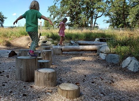 Elma Head Start Nature Playground - Learning Landscapes Design Stem Playground, Natural Outdoor Playground, Outdoor Forts, Outdoor Play Space, Children Park, Park Playground, Natural Playground, Playground Design, School Garden