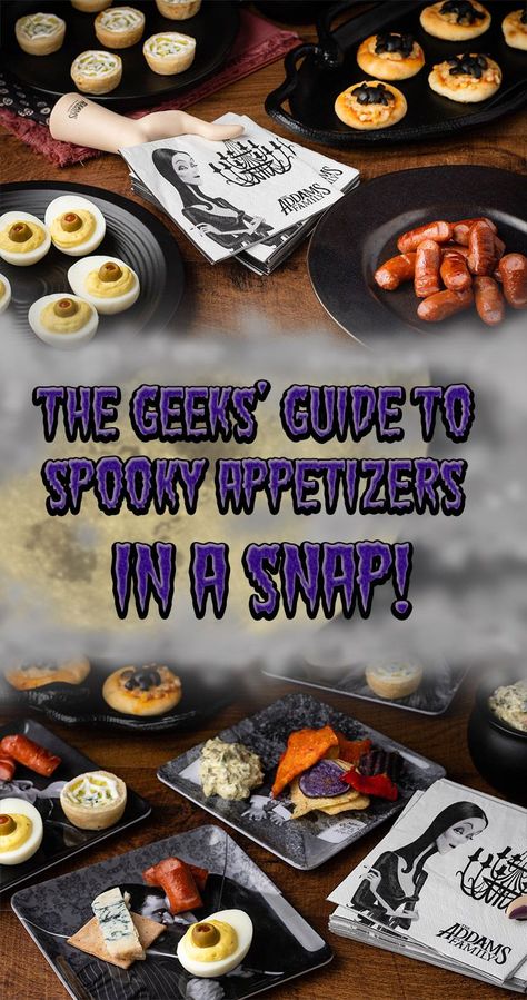 Addams Family Party Food Ideas, Wednesday Addams Birthday Food Ideas, Adams Family Themed Dinner, Wednesday Adams Food Ideas, Wednesday Addams Snack Ideas, Adams Family Snacks, Adams Family Themed Food, Addams Family Birthday Party Games, Addams Family Themed Snacks