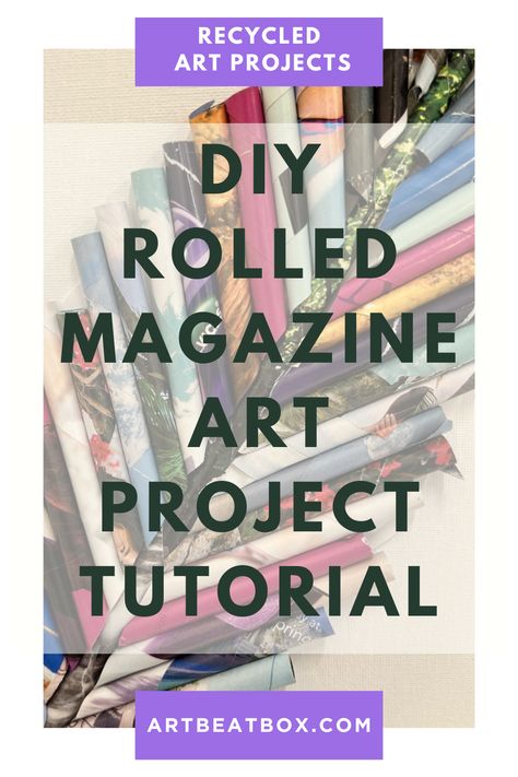 Rolled Magazine Leaves — Studio Art Beat Upcycle Magazines, Rolled Magazine Art, Recycled Magazine Crafts, Magazine Pages, Recycled Magazine, Recycled Magazines, Recycled Art Projects, Art Beat, Magazine Crafts