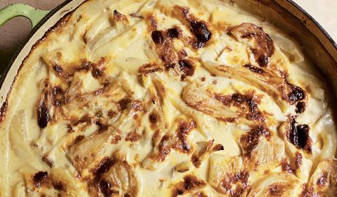 Nigella Lawson’s Fennel Gratin Roasted Side Dishes, Fennel Gratin, Fennel Recipes, Gratin Dish, Christmas Recipe, Nigella Lawson, Sunday Roast, Freezer Friendly, Latest Recipe