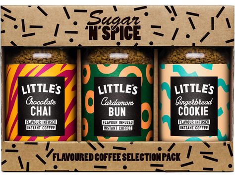 We Love The Bold Patterns On This Plastic-Free Instant Coffee From the UK | Dieline Spices Packaging, Package Design Inspiration, Plastic Free Packaging, Jar Packaging, Coffee Brand, Cookie Flavors, Bold Patterns, Food Packaging Design, Coffee Packaging