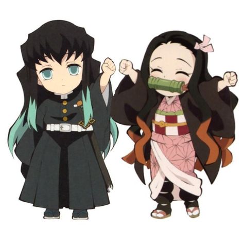 Demon slayer Official Kny Art Chibi, Kny Chibi Official Art Muichiro, Muichiro And Nezuko Chibi, Nezuko And Muichiro, Muichiro And Nezuko, Muichiro Nezuko, Muichiro X Nezuko, Loki Poster, Demon Slayer Official Art