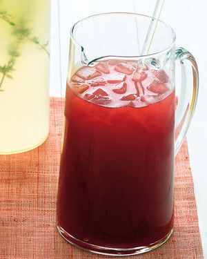 Serve up this lively (with or without rum) red tea to guests at an elegant luncheon. Bridal Shower Cocktails, Easter Drink, Baby Shower Drinks, Martha Stewart Recipes, Fresh Fruit Recipes, Italian Soda, Iced Tea Recipes, Summer Tea, Light Rum