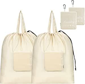 GOGOODA Travel Laundry Bags with Drawstring Closure XL Large Foldable Dirty Clothes bags with Handle Heavy Duty and Washable for College Dorm Travelling Camping, 2 Pack, Beige : Amazon.ca: Home Travel Laundry Bag, Clothes Hamper, Laundry Bags, Laundry Supplies, Laundry Storage, Cleaning Kit, Makeup Case, Clean Laundry, Large Bag