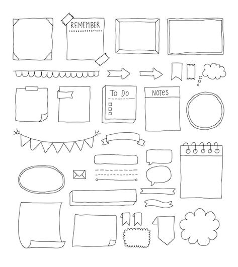 Vector a collection of hand drawn doodle... | Premium Vector #Freepik #vector #checklist-template #list #list-template #note-design Hand Drawn Doodles, For Scrapbook, List Of Things, Hand Drawing, Featured Art, Free Vector Art, Vector Photo, Photo Illustration, Powerpoint Presentation