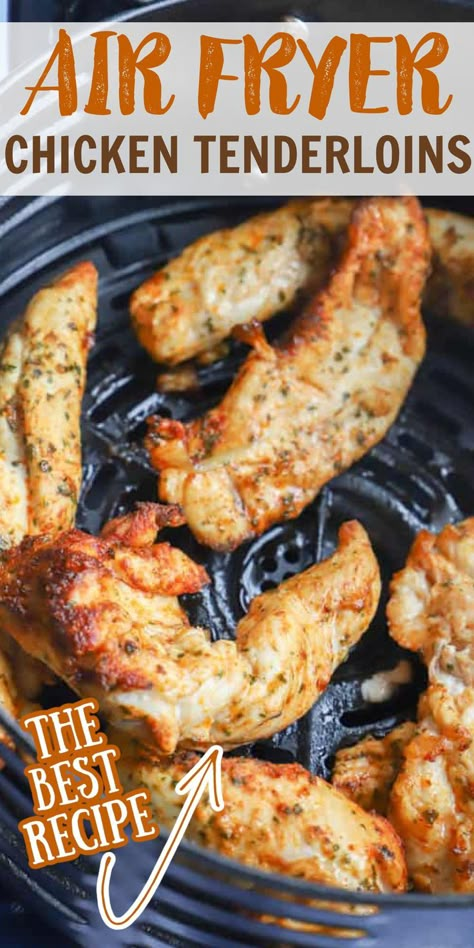 Air Fryer Chicken Tenderloins, Naked Chicken Tenders, Chicken And Veggie Recipes, Air Fryer Recipes Chicken Breast, Air Fryer Chicken Tenders, Cafeteria Food, Cube Steak Recipes, Chicken Tenderloin, Chicken Tenderloin Recipes