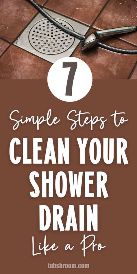 Simple Ways to Maintain a Clean Shower Drain	7 Simple Steps to Clean Your Shower Drain Like a Pro Diy Shower Drain Unclogger, Cleaning Shower Drain, Shower Drain Unclogger, Aesthetic Kitchen Sink, Shower Drain Cleaner, Sink Cleaning Hacks, Shower Drain Smell, Shower Cleaning Tips, Clean Shower Drain