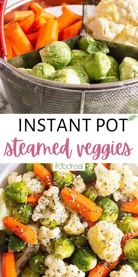 Instant Pot Vegetables, Instant Pot Steamed Vegetables, Steam Vegetables Recipes, Instant Pot Veggies, Crispy Veggies, Instant Pot Steam, Lettuce Recipes, Steamed Veggies, Everything Bagel Seasoning