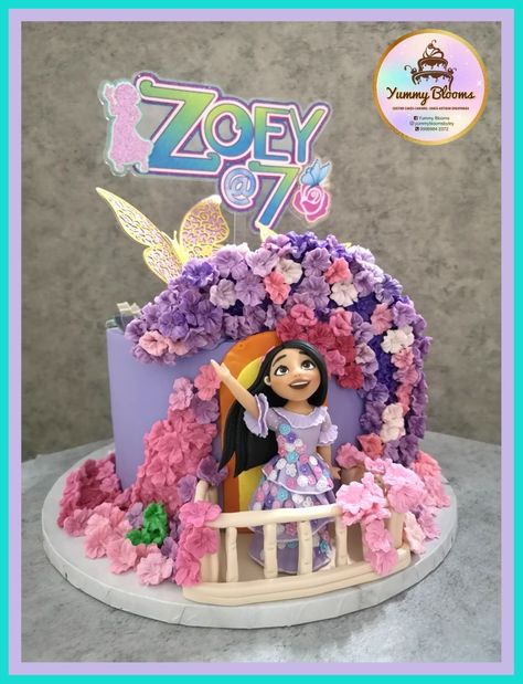 Encanto Cake Isabella, Isabela Cake Encanto, Pastel De Isabela Madrigal, Isabela Madrigal Cake, Encanto Isabela Cake, Isabela Encanto Cake, Isabella Encanto Cake, Isabela Cake, Isabella Cake