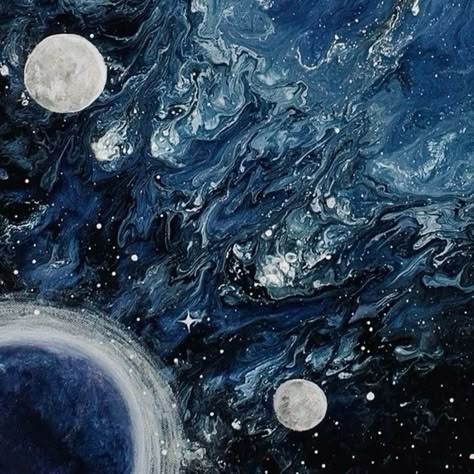 Nerd Bedroom, Painting Space, Piskel Art, Blue Aesthetic Dark, Night Sky Painting, Space Princess, Arte Peculiar, Everything Is Blue, Flow Painting