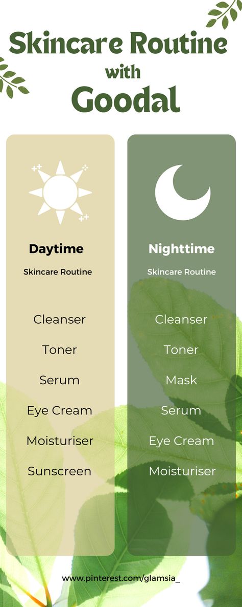 6 step day and night skincare routine with Goodal. #KoreanSkincare #KBeauty #SkincareRoutine #GlassSkin #KBeautyProducts #KBeautySecrets #HydratedSkin #KoreanBeauty #SkincareTips  Find my recommendations via the #affiliatelink : https://mycollection.shop/nelleynelley Day And Night Skincare Routine, Day Skincare Routine, Day And Night Skincare, Skincare Story, Day Vs Night, Night Skincare Routine, Night Skincare, Night Time Skin Care Routine, Night Skin Care Routine