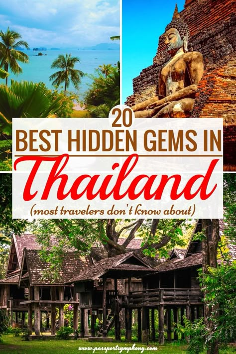 Close to 30 million people visit Thailand every year but fortunately, there are still some amazing places in Thailand still which still aren’t discovered by tourists. And that’s exactly what this article is about: places in Thailand off the beaten track you (probably) didn’t know existed. So, if you're thinking of traveling in Southeast Asia and Thailand anytime soon and are looking for a different experience, read on... Thailand Retreat, Bangkok Temples, North Thailand, Thailand Travel Destinations, Thai Travel, Places In Thailand, Places To Visit In Thailand, Thailand Itinerary, Thailand Adventure