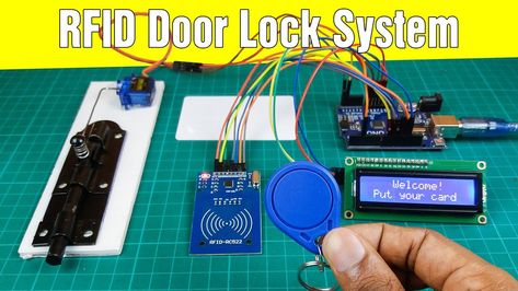 Electronics Mini Projects Diy, Rfid Arduino, Cool Arduino Projects, Raspberry Pi Computer, Door Lock System, Arduino Projects Diy, Arduino Programming, Iot Projects, Electronic Circuit Design