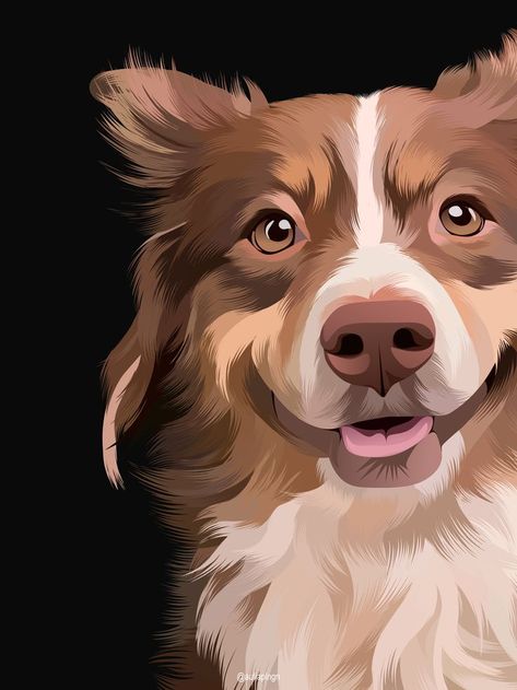 Dog Design Art, Pet Portraits Photography, Pet Portrait Paintings, Dog Portraits Painting, Dog Portraits Art, Puppy Portraits, Custom Pet Art, Art Mignon, Dog Quilts