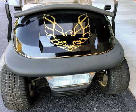 Some golf cart ideas can have a big impact with minimal cost or effort like a golf cart decal. #golfcartideas #golfcartdecals Golf Cart Wraps, Ezgo Golf Cart Ideas, Golf Cart Decals, Golf Cart Paint Ideas, Golf Cart Decorating Ideas, Club Car Golf Cart Accessories, Ezgo Golf Cart Accessories, Golf Cart Graphics, Golf Cart Body Kits