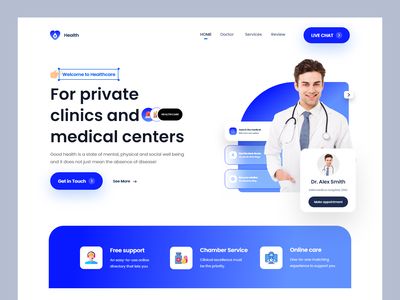 Healthcare Website Design, Personal Website Design, Logo Design Women, Healthcare Website, Health Website, Medical Website Design, Web Design Websites, Dental Website, Mobile App Design Inspiration