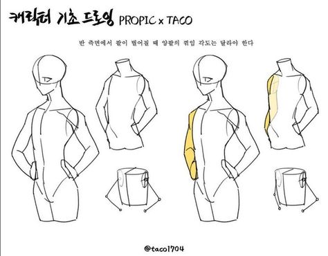 from a 3/4 view, when hands are placed on the waist each arms should have a different angle they are bent in. Hands On Waist, Waist Drawing, Taco Drawing, Body Drawing Tutorial, Human Anatomy Art, Anatomy Sketches, Body Reference Drawing, Poses References, Anatomy Drawing