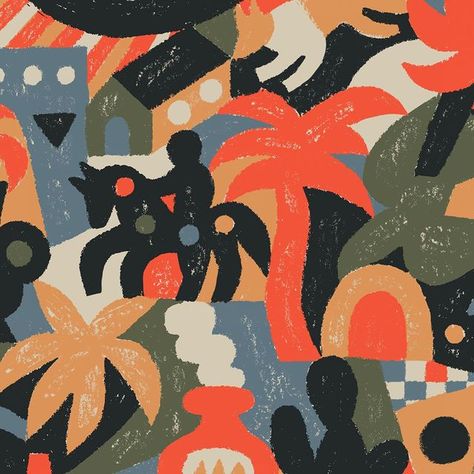 Brett Stenson (@brettpstenson) on Instagram Abstract Illustration Geometric, Brett Stenson, Brand Patterns, Mexican Inspired Wedding, Conversational Prints, Soul Design, Rancho Mirage, Graphic Design Packaging, Summer Instagram