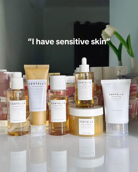 Products good for your sensitive skin #skincarrdaily #skincare #skincareproducts #koreanskincare #koreanproducts #sensitive Skincare Sensitive Skin, Skincare For Sensitive Skin, Sensitive Skincare, Sensitive Skin Care Routine, Korean Skin Care Secrets, Skincare Company, Beauty Tips And Tricks, Best Hair Care Products, Skin Care Benefits