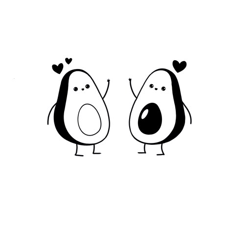 Best Friend Avocado Tattoo, Avocado Couple Tattoo, Small Funny Tattoos Simple, Avocado Matching Tattoos, Aguacate Tattoo, Ying Yang Tattoo Best Friend, Tattoo Ideas For Loved Ones, Simple Couple Tattoos, Tattoo Parejas