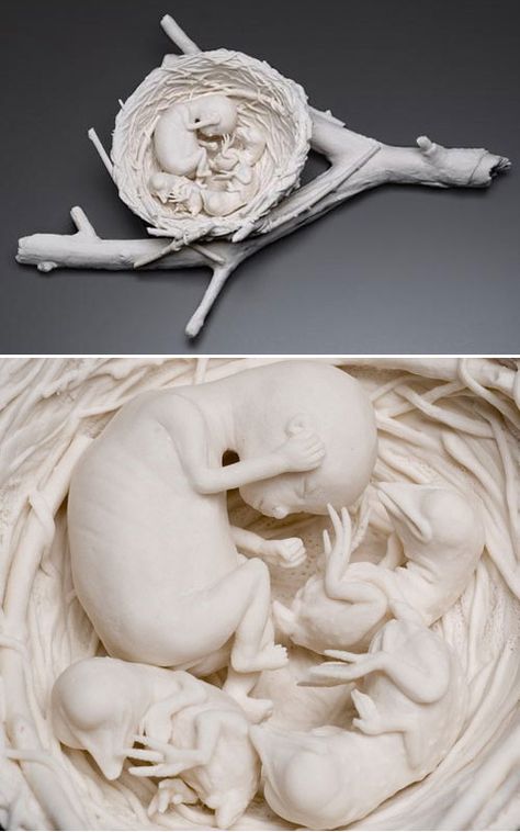 American artist Kate Macdowell Realistic Ceramic Sculpture, Mother Sculpture Art, Kate Macdowell Sculpture, Kate Macdowell, Weird Ceramics Sculpture, Biomorphic Sculpture Ceramic Art, Textiles Sketchbook, Ceramic Sculpture Figurative, Porcelain Art