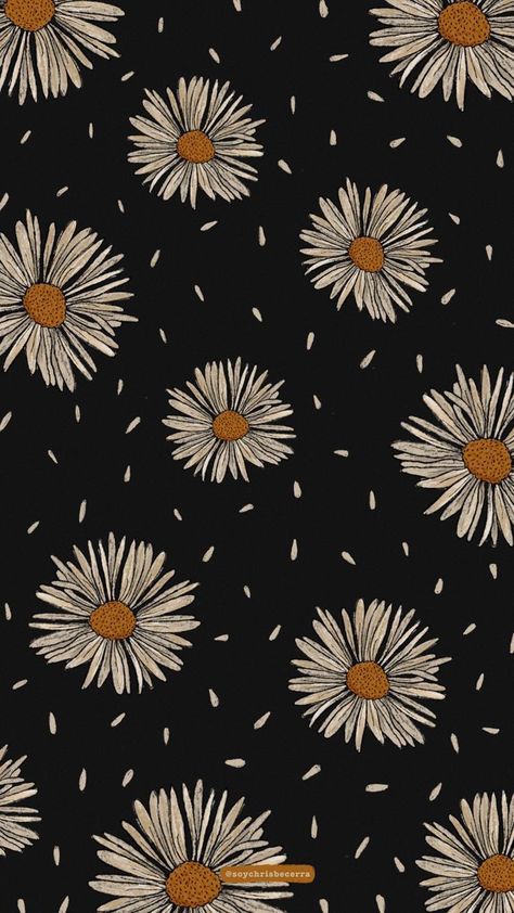 Wallpapers Ponsel, Wallpapers iPhone Folk Wallpaper Iphone, Cute Daisy Wallpaper, Fall Flowers Wallpaper, Cell Phone Backgrounds, Aesthetic Daisy, Watch Backgrounds, Pretty Phone Backgrounds, Daisy Wallpaper, Phone Background Patterns