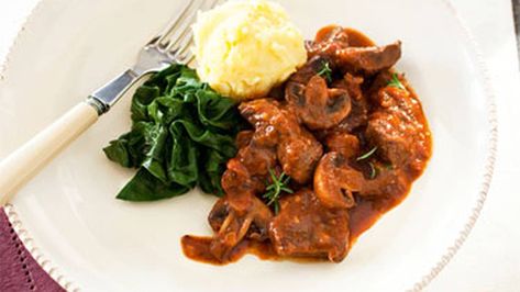 Topside Beef, Stewing Steak, Braised Steak, Mushrooms Recipes, Steak And Mushrooms, Braised Beef, Eat Well, Mushroom Recipes, Weeknight Meals