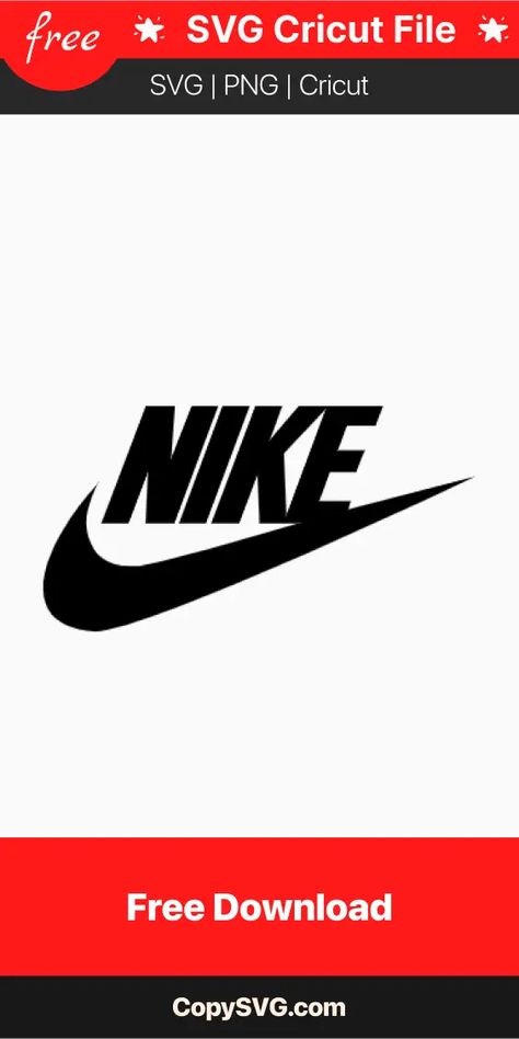 Nike Logo Svg Free Cut File For Cricut SVG: Bring a sporty edge to your projects with our Nike Logo SVGs. Ideal for athletic gear, custom apparel, and trendy designs. Click on the link to just do it with style! Nike Template Free Printable, Nike Logo Svg Free, Free Nike Svg Files For Cricut, Nike Svg Free Files For Cricut, Nike Sign Logo, Nike Svg File Free, Logo Svg Free, Nike Logo Svg, Nike Stuff