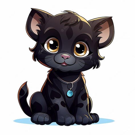 Cute Panther, Panther Images, Photo Cute, Baby Black, Cute Aesthetic, Cartoon Images, Stuffed Animal Patterns, Black Panther, Premium Photo