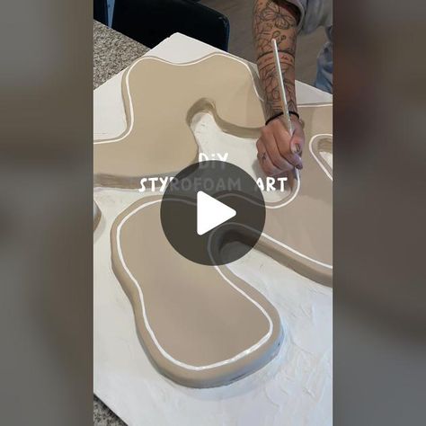 5860 likes, 28 comments. “#ad DIY Styrofoam Art @Michaels Stores 🤍 . Materials needed: - 24” x 24” canvas - Two 1” styrofoam boards - Heated foam cutter - Glue - Plaster of paris - Putty knife - Sanding block - Sharpie - Paint brushes - White + beige acrylic paint .” Outdoor Gingerbread House, Styrofoam Art, Plaster Of Paris, Sanding Block, Michael Store, Painting Art Projects, Canvas Board, White Beige, Gingerbread House