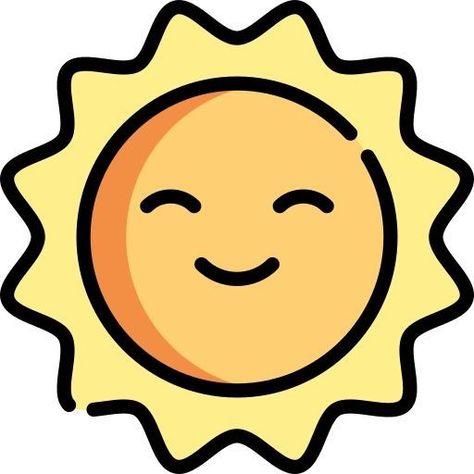 Sun Cartoon, Happy Icon, Sun Icon, Sun Drawing, Baby Posters, Happy Sun, Object Drawing, Icon Cute, Planning Stickers