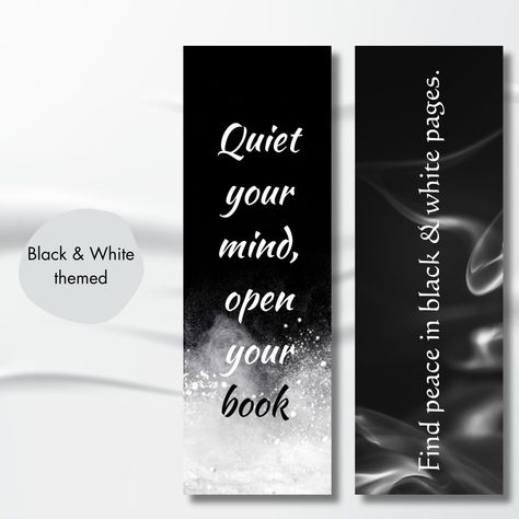 Creative Bookmarks Design, Bookmarks Minimalist, Black And White Bookmarks, Minimalist Bookmark, Bookmarks Quotes, Best Bookmarks, Bookmark Design, Creative Bookmarks, Printable Bookmarks