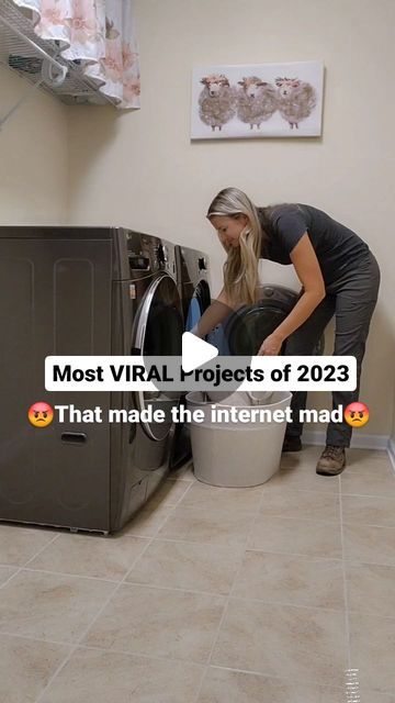 Mary Johanson | DIY Tutorials + Home Maintenance & Inspiration on Instagram: "Which one was your favorite? The laundry pedestal was probably the most controversial 😅 ✨️Comment "link" below and I'll send you the video links to each project so you don't have to dig for them! I've got some BIG projects planned for 2024 so follow along and join the fun! #viralvideos #diytutorial #diyhack #diyhomeimprovement #diyhomeprojects #diyhome #homemaintenance #homerenovation #modernfarmhouse #vintagemodern #garage #halfbath DIYHomeDecor HomeCrafts DecorIdeas HandmadeDecor DIYProjects HomeRenovation CreativeHome DIYInspiration HomeDesign DecorativeDIY HomeImprovement SimpleDIYDecor WeekendProjects HomeAccents HomemadeDecor DIYIdeas DecorativeProjects BudgetFriendlyProjects EasyHo Diy Laundry Shoot In Floor, Laundry Platform, Pedestal Washer And Dryer Laundry Room, Washer Pedestal Diy, How To Build A Laundry Room Pedestal, Washer And Dryer Pedestal Diy, Laundry Pedestal Diy, Laundry Room Pedestal Diy, Building Washer And Dryer Platform