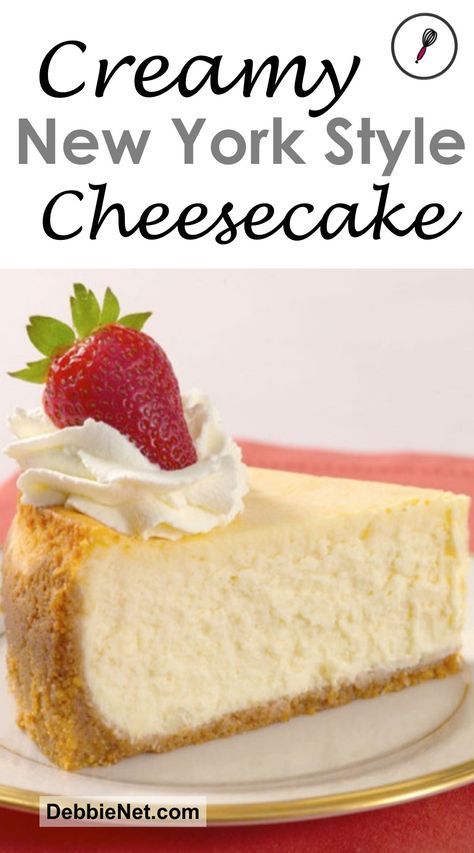 A delectable New York style cheesecake that is dense, rich, and incredibly creamy. This is what cheesecake is supposed to be! | DebbieNet.com Cheesecake Recipes Philadelphia, Biscotti Cheesecake, Philadelphia Cheesecake, Dessert Halloween, Savory Cakes, Resipi Kek, Easy No Bake Cheesecake, Cheesecake Recipes Classic, New York Style Cheesecake