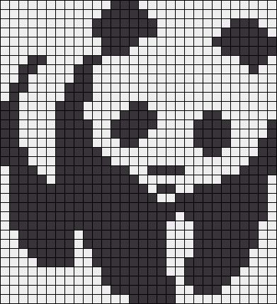 Alpha Friendship Bracelet Pattern #22456 added by 03Louise. Wwf, panda, animal, cute, wildlife, fund, endangered. Panda Grid Pattern, Panda Alpha Pattern, Alfa Pattern, Wwf Panda, Animals Kissing, Animals Planet, Cute Wildlife, Panda Animal, Crochet Panda