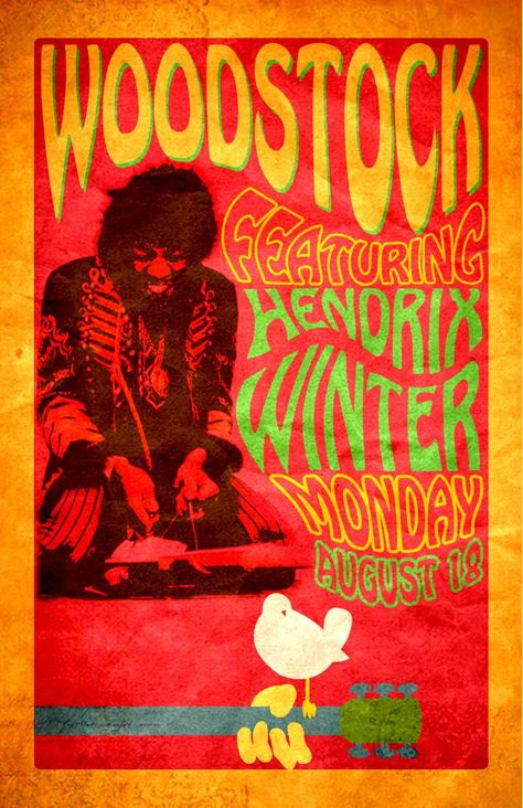 Woodstock Poster by CyberEagleWarrior on DeviantArt Woodstock Poster, Jimi Hendrix Woodstock, Vintage Music Art, Jimmy Hendrix, Hippie Posters, Woodstock 1969, Woodstock Festival, Vintage Music Posters, Rock Festival