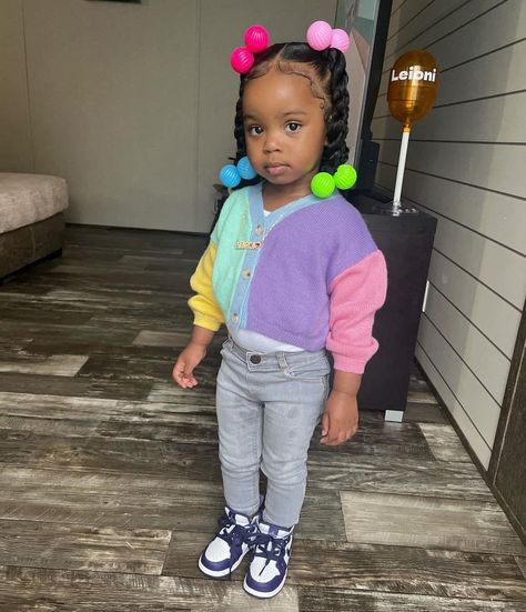 Black Toddler Girl, Toddler Hairstyles, Newborn Mom, Cute Black Babies, Kid Styles, Baby Fits